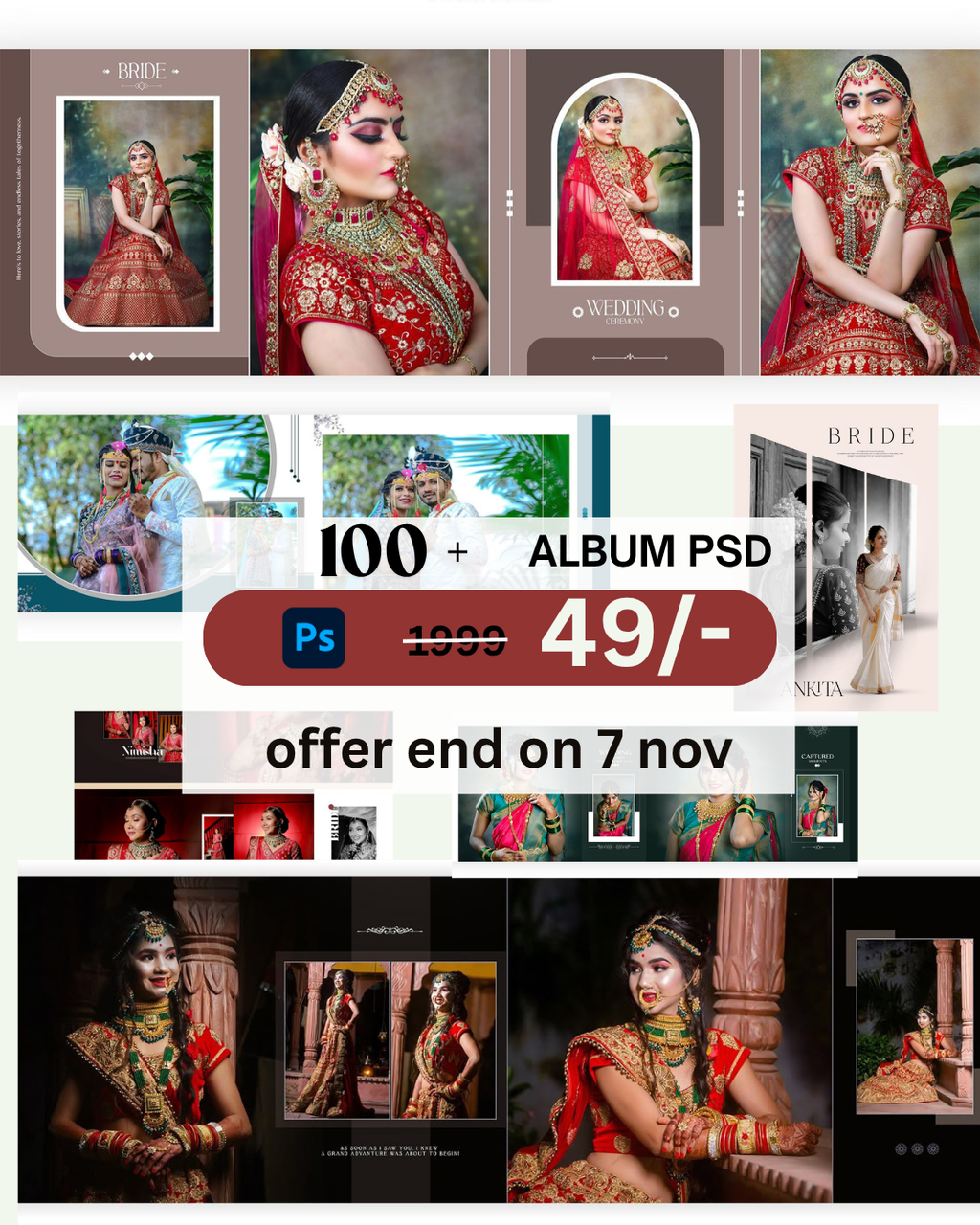 100+ Indian Wedding Album PSD Templates Pack