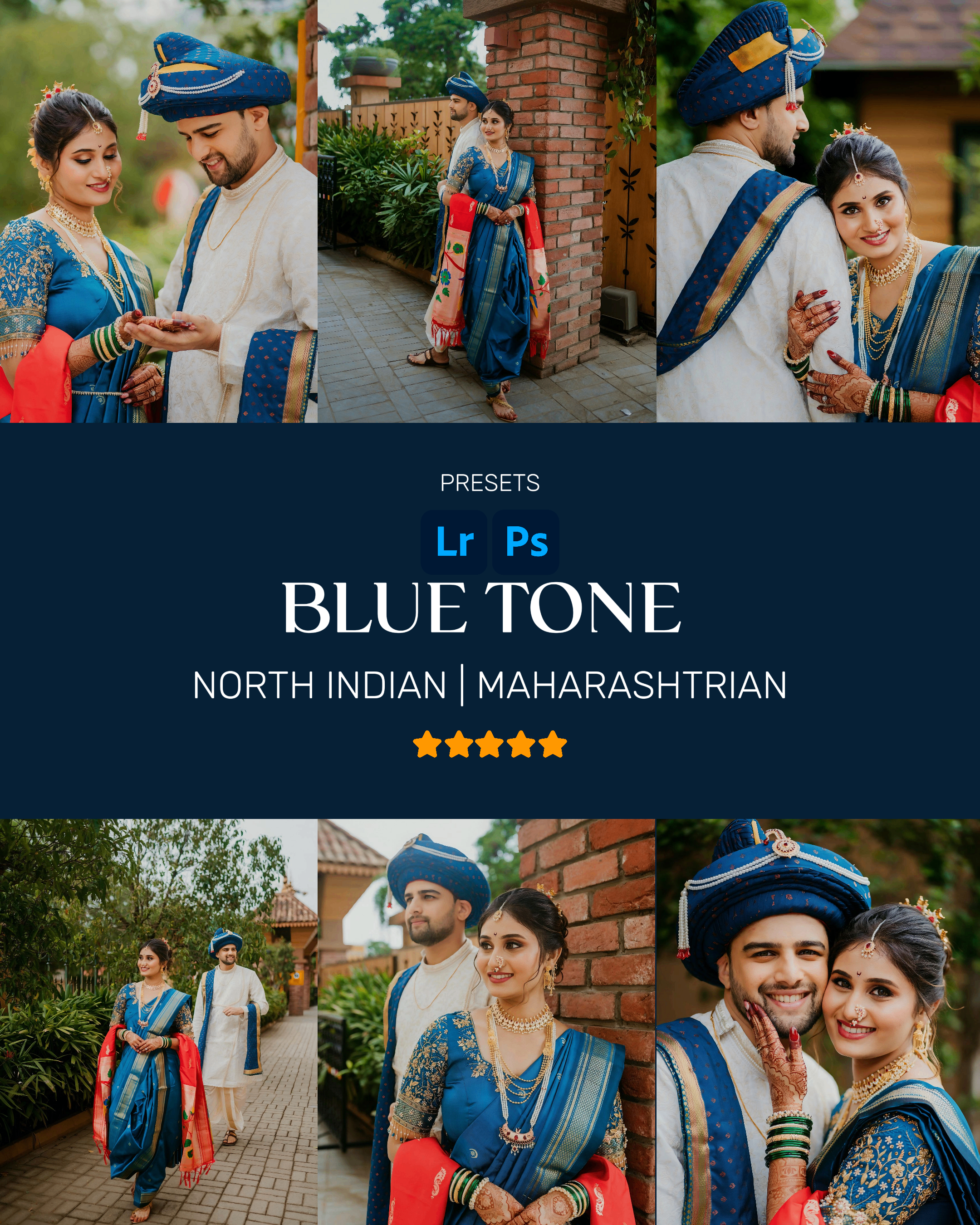 26 BLUE TONE WEDDING PRESET'S