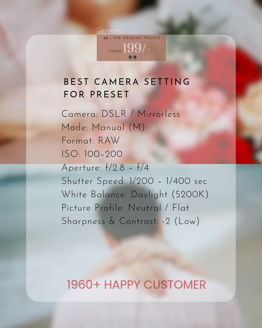 20 European Style Indian Pre-Wedding Presets Pack