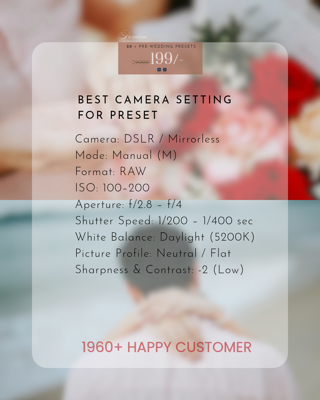 20 European Style Indian Pre-Wedding Presets Pack