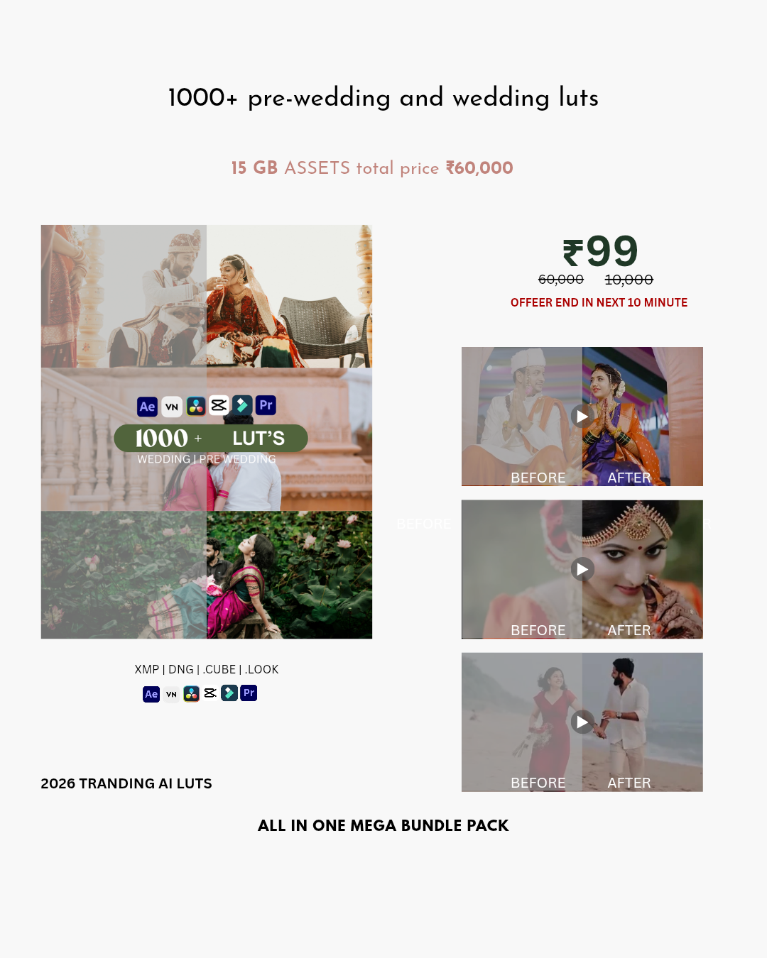 All IN ONE  EDITING BUNDLE PACK ( 2026 Trending )