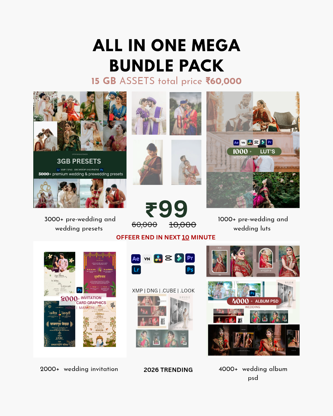 All IN ONE  EDITING BUNDLE PACK ( 2026 Trending )