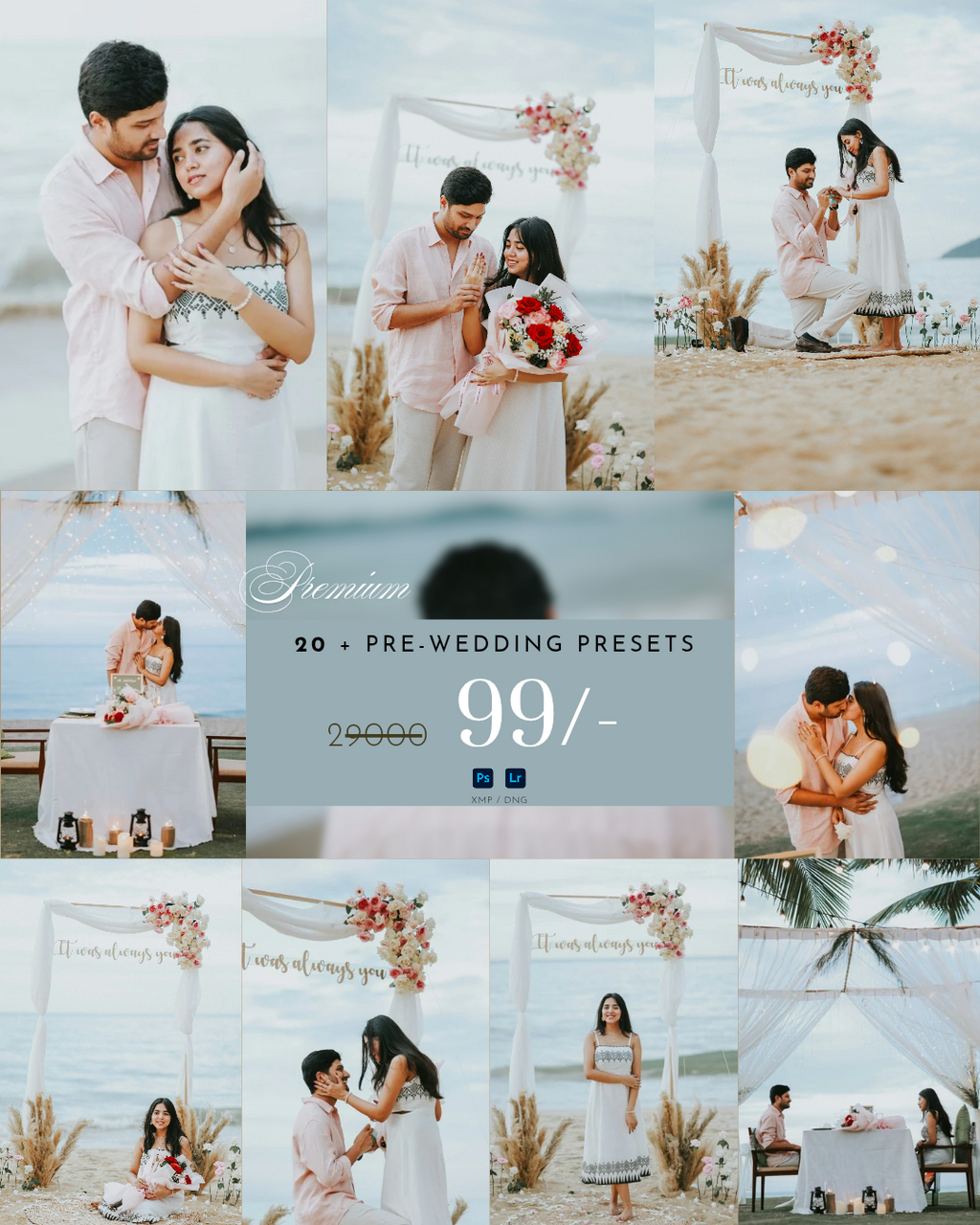 20 European Style Indian Pre-Wedding Presets Pack