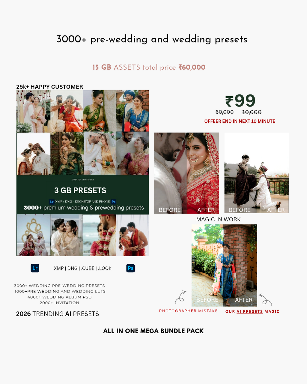 All IN ONE  EDITING BUNDLE PACK ( 2026 Trending )